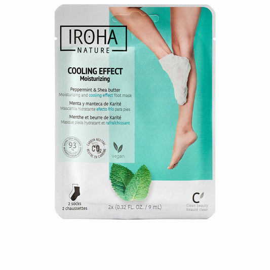 Iroha Nature Cooling Effect Moisturizing Foot Mask | Peppermint and Shea Butter