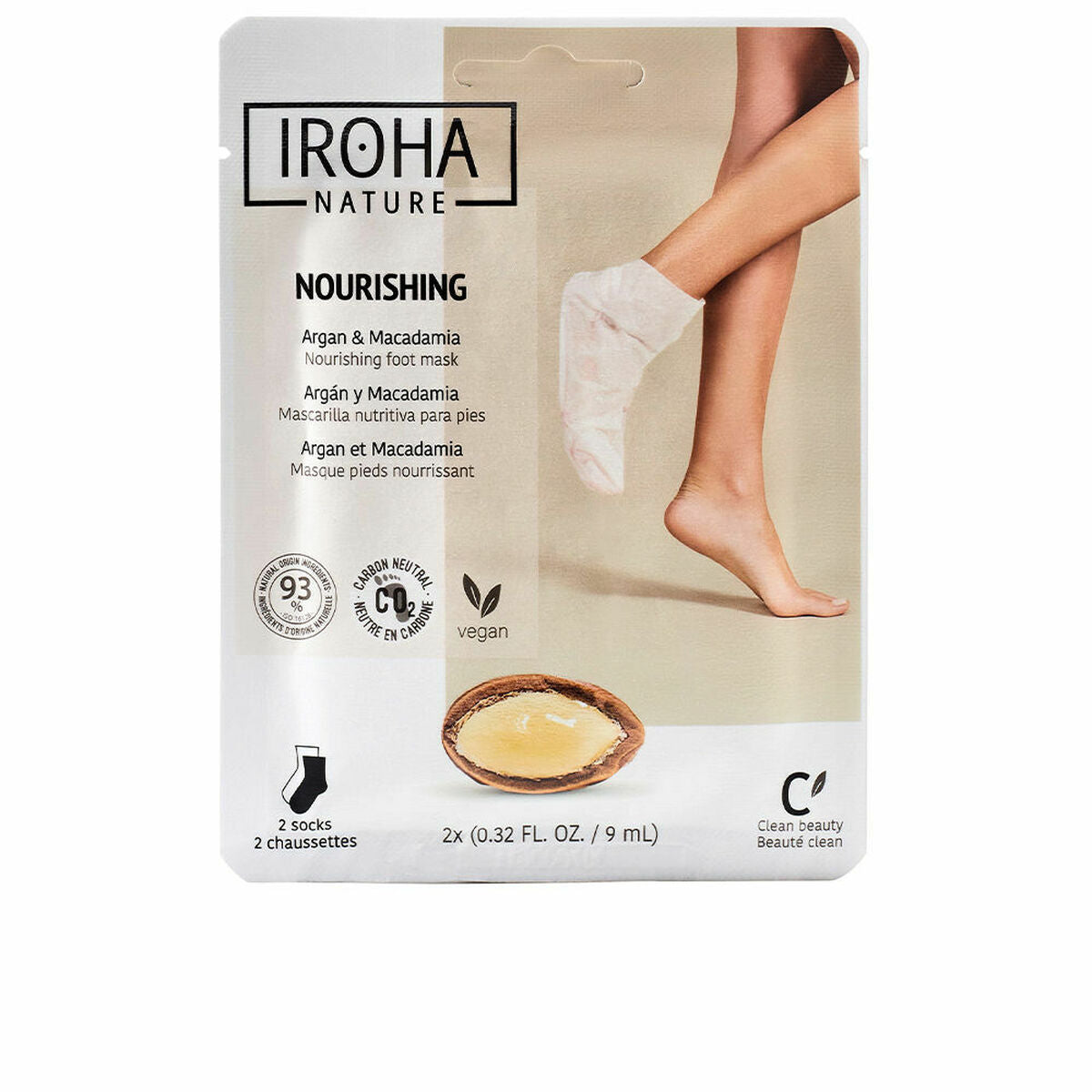 Iroha Nature Nourishing Foot Mask | Argan and Macadamia