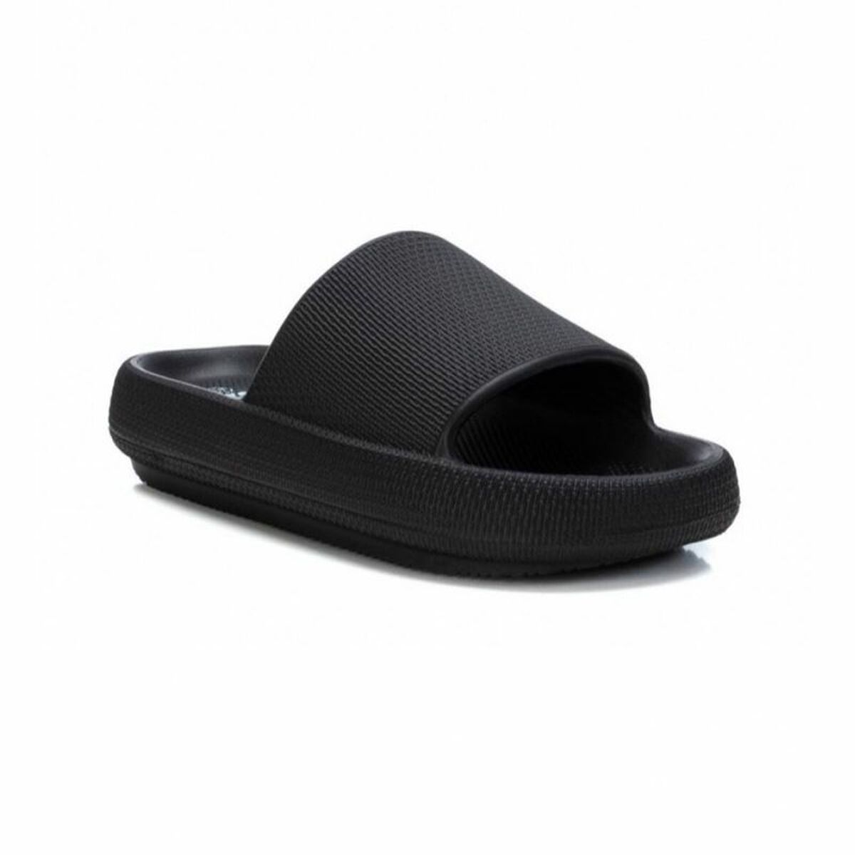 XTI C. Women's Thick-Bottomed Slip-in Flip Flop Sandals | Black