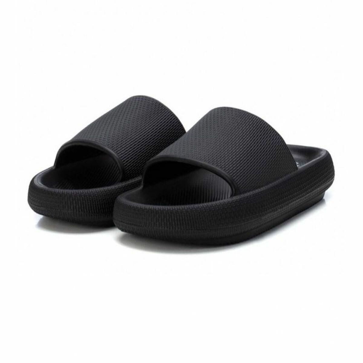 XTI C. Women's Thick-Bottomed Slip-in Flip Flop Sandals | Black